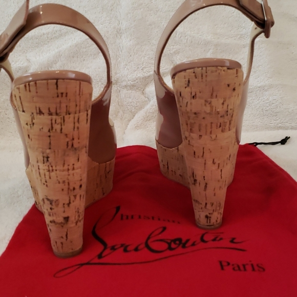 Christian Louboutin Nude Wedges - Picture 3 of 9